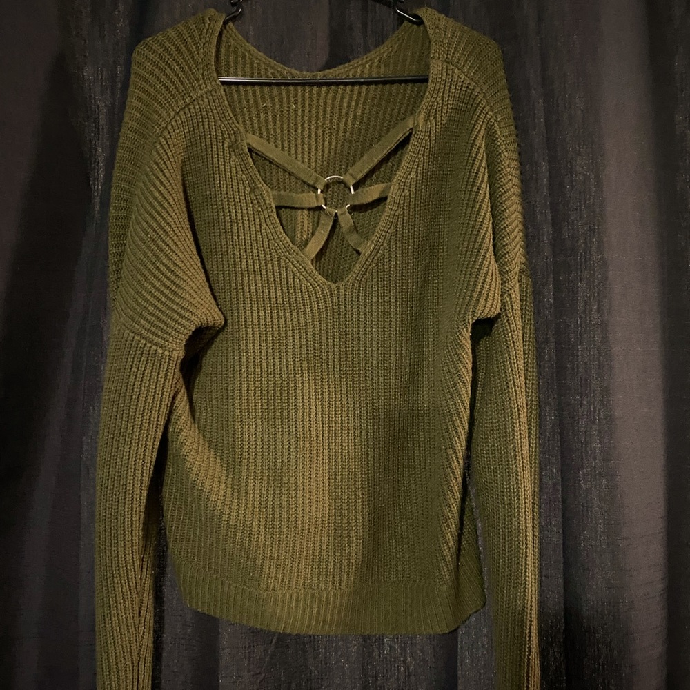 Army Green Oversized Sweater!